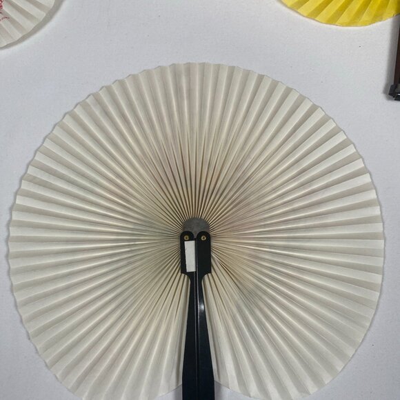 4 Tree and Bird Motif 9" to 10" Hand Fans - Picture 3 of 11